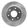 R1 05-07 Infiniti QX56 Front Left Drilled & Slotted Silver Brake Rotor EDZ-67096L