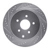 R1 03-24 Infiniti FX45 Rear Left Drilled & Slotted Silver Brake Rotor