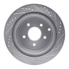 R1 03-24 Infiniti FX45 Rear Left Drilled & Slotted Silver Brake Rotor