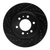 R1 22-25 Cadillac XT6 Front Left Drilled & Slotted Black Brake Rotor