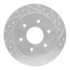 R1 04-15 Infiniti QX56 Rear Right Drilled & Slotted Silver Brake Rotor