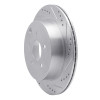 R1 03-24 Infiniti FX45 Rear Right Drilled & Slotted Silver Brake Rotor