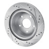 R1 02-25 Infiniti G35 Rear Left Drilled & Slotted Silver Brake Rotor