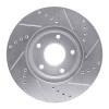 R1 02-17 Infiniti Q45 Front Left Drilled & Slotted Silver Brake Rotor
