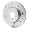R1 04-06 Nissan Sentra Front Left Drilled & Slotted Silver Brake Rotor