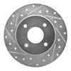 R1 04-06 Nissan Sentra Rear Left Drilled & Slotted Silver Brake Rotor