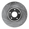 R1 03-05 Nissan Murano Front Left Drilled & Slotted Silver Brake Rotor