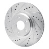 R1 03-05 Nissan Murano Front Left Drilled & Slotted Silver Brake Rotor
