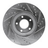 R1 03-05 Nissan Murano Front Left Drilled & Slotted Silver Brake Rotor