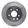 R1 02-25 Nissan Maxima Rear Right Drilled & Slotted Silver Brake Rotor