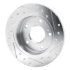 R1 94-98 Nissan 240SX Rear Left Drilled & Slotted Silver Brake Rotor