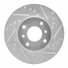 R1 93-06 Infiniti G20 Front Right Drilled & Slotted Silver Brake Rotor