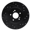 R1 96-98 Mercedes-Benz SL320 Rear Left Drilled & Slotted Black Brake Rotor