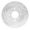 R1 89-13 Infiniti G20 Front Right Drilled & Slotted Silver Brake Rotor