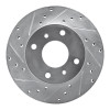 R1 89-13 Infiniti G20 Front Left Drilled & Slotted Silver Brake Rotor
