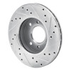 R1 89-13 Infiniti G20 Front Left Drilled & Slotted Silver Brake Rotor