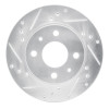 R1 86-17 Nissan NX Front Left Drilled & Slotted Silver Brake Rotor