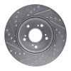 R1 07-16 Acura RDX Front Right Drilled & Slotted Silver Brake Rotor