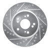 R1 07-16 Acura RDX Front Left Drilled & Slotted Silver Brake Rotor