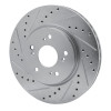 R1 07-16 Acura RDX Front Left Drilled & Slotted Silver Brake Rotor