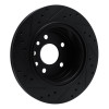R1 01-01 Cadillac CATERA Rear Right Drilled & Slotted Black Brake Rotor