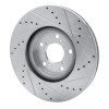 R1 07-20 Acura MDX Front Left Drilled & Slotted Silver Brake Rotor