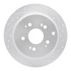 R1 05-10 Honda Odyssey Rear Right Drilled & Slotted Silver Brake Rotor
