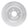 R1 05-10 Honda Odyssey Rear Left Drilled & Slotted Silver Brake Rotor