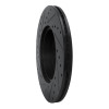 R1 90-95 Mercedes-Benz 300CE Front Right Drilled & Slotted Black Brake Rotor ECB-63020R