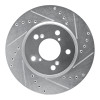 R1 05-10 Honda Odyssey Front Right Drilled & Slotted Silver Brake Rotor