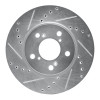 R1 05-10 Honda Odyssey Front Left Drilled & Slotted Silver Brake Rotor