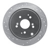 R1 01-08 Acura MDX Rear Left Drilled & Slotted Silver Brake Rotor