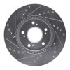 R1 91-01 Acura Integra Front Right Drilled & Slotted Silver Brake Rotor