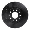 R1 16-21 Buick LaCrosse Front Left Drilled & Slotted Black Brake Rotor