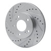 R1 91-01 Acura Legend Front Left Drilled & Slotted Silver Brake Rotor