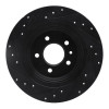 R1 16-18 Buick EnvisIon Rear Right Drilled & Slotted Black Brake Rotor