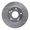 R1 02-15 Acura RSX Front Right Drilled & Slotted Silver Brake Rotor