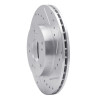 R1 02-15 Acura RSX Front Right Drilled & Slotted Silver Brake Rotor