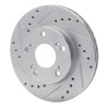 R1 02-15 Acura RSX Front Left Drilled & Slotted Silver Brake Rotor