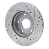 R1 02-15 Acura RSX Front Left Drilled & Slotted Silver Brake Rotor