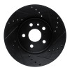 R1 13-22 Buick Encore Front Right Drilled & Slotted Black Brake Rotor