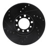 R1 72-80 Mercedes-Benz 280SEL Front Right Drilled & Slotted Black Brake Rotor