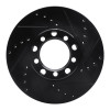 R1 79-85 Mercedes-Benz 380SEL Front Right Drilled & Slotted Black Brake Rotor