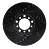 R1 79-85 Mercedes-Benz 380SEL Front Right Drilled & Slotted Black Brake Rotor
