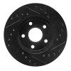 R1 80-89 Buick SKYLARK Front Left Drilled & Slotted Black Brake Rotor