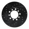 R1 73-85 Mercedes-Benz 230 Front Left Drilled & Slotted Black Brake Rotor