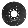 R1 68-76 Mercedes-Benz 230 Front Right Drilled & Slotted Black Brake Rotor