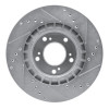 R1 00-09 Honda S2000 Front Left Drilled & Slotted Silver Brake Rotor