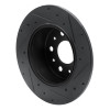 R1 61-91 Mercedes-Benz 230S Rear Left Drilled & Slotted Black Brake Rotor
