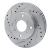 R1 98-02 Acura CL Front Left Drilled & Slotted Silver Brake Rotor